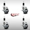 Service Caster 3.5'' SS Thermoplastic Rubber Swivel 1-3/8'' Expanding Stem Caster Set with Brake, 4PK SCC-SSEX20S3514-TPRB-TLB-138-4 - alternate 4